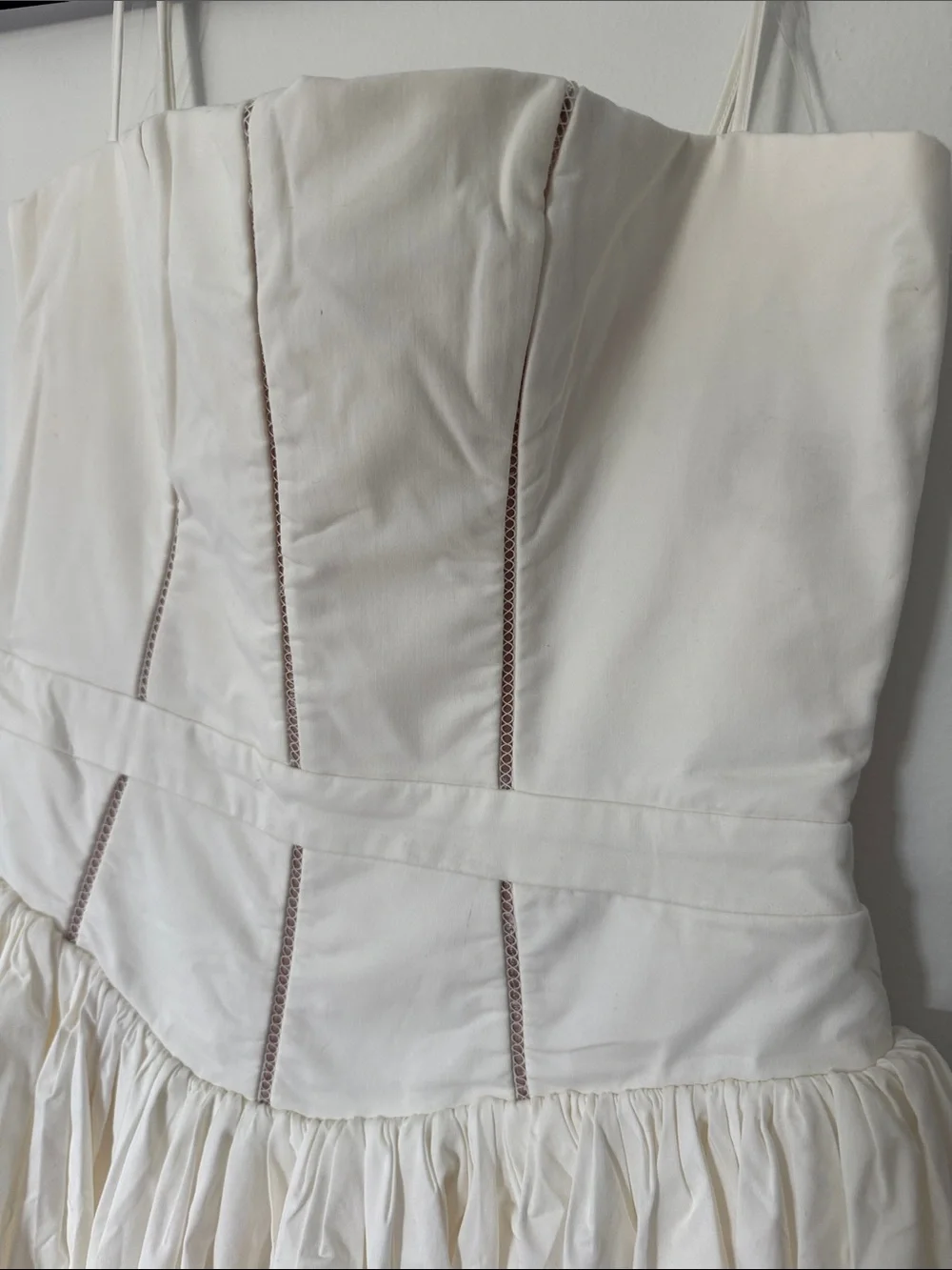 House of CB YSABELLA White Cotton Maxi Sundress, Size Medium, $299 - Picture 14 of 15